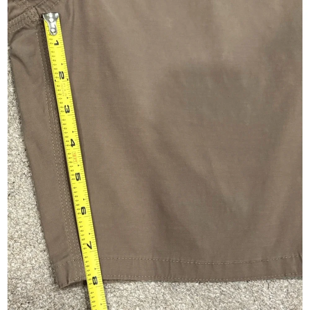 O'NEILL Hybrid Chino Shorts Size 30 Dark Khaki Zipper Button Drawstring Golf
